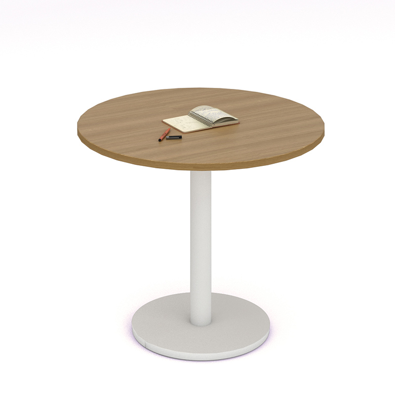 风行圆洽谈桌j-jcfj090细麻橡木 实木麻白900wx900dx750h